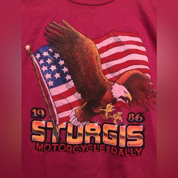 STURGIS MOTORCYCLE RALLY 1986 Vintage Muscle Shirt Tank Top - Picture 2 of 5